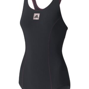 Adidas Girls Essence Core Swimsuit - Black / Maroon-0