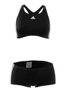 Adidas Girls Essence Core 3-stripe Swim Bikini - Black / White