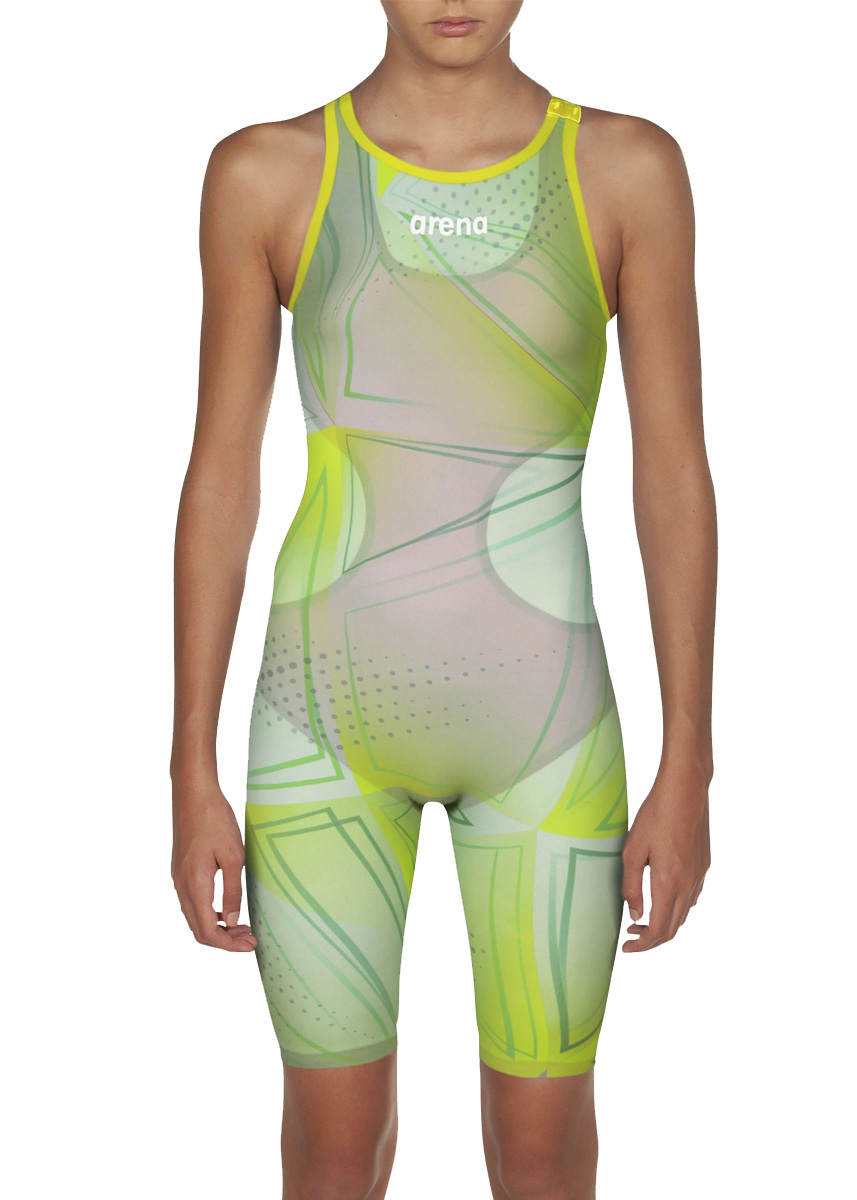Arena Limited Edition Powerskin R-Evo One Junior Kneeskin - Green Glass-554799