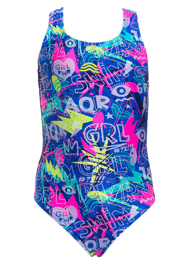 Aquarapid Girls Lenka Swimsuit - Blue / Multi-0