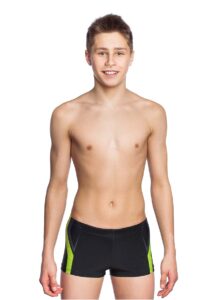 Mad Wave Boy's Brave Swim Shorts - Black / Yellow