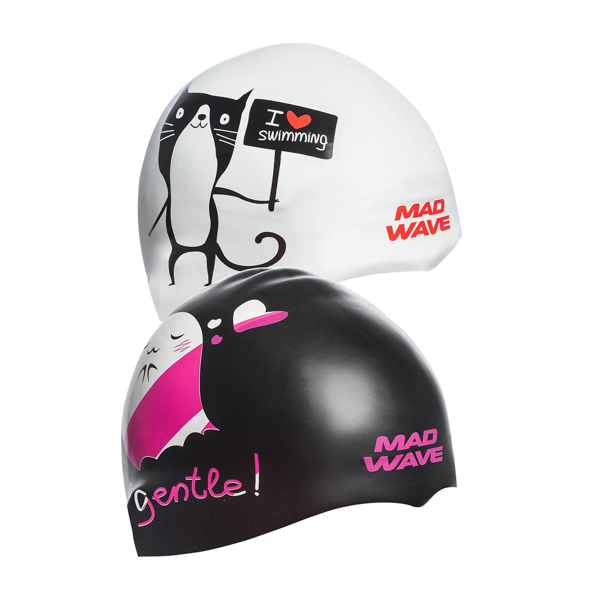 Mad Wave Ghost Silicone Reversible Cap - Black / White-534888