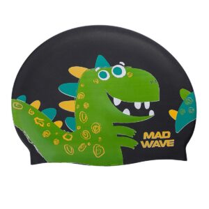 Mad Wave Dino Silicone Cap - Black-0
