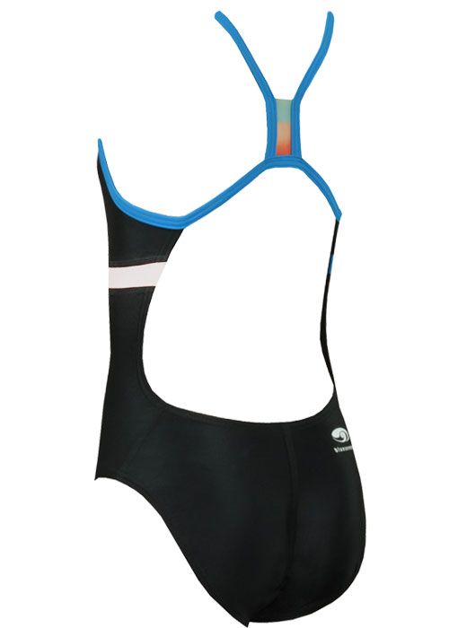 Blueseventy Girl's Spectra Swimsuit - Black / Blue / White-brand