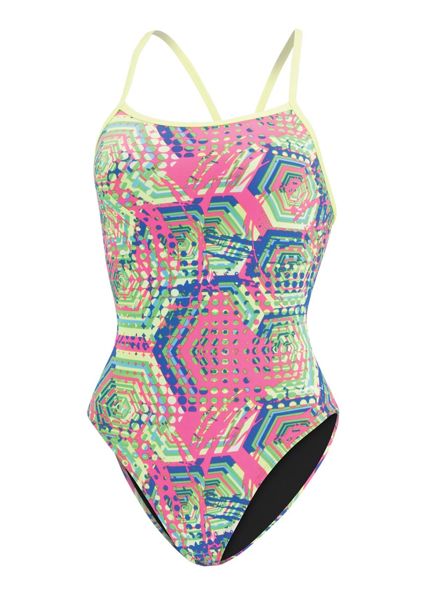 Dolfin Reliance Hive V-Back Swimsuit - Multi Pink-538181