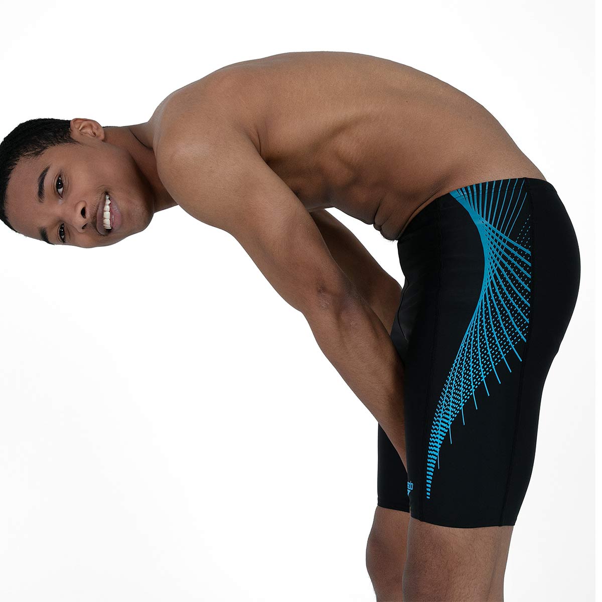 Speedo Men's Tech Panel Jammer - Speedo Black / Nordic Teal-537198