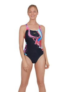 Speedo Women's ColourFlood Placement Digital Powerback Swimsuit