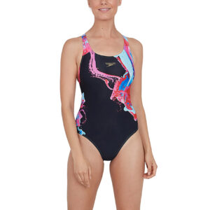 Speedo Women's ColourFlood Placement Digital Powerback Swimsuit-0