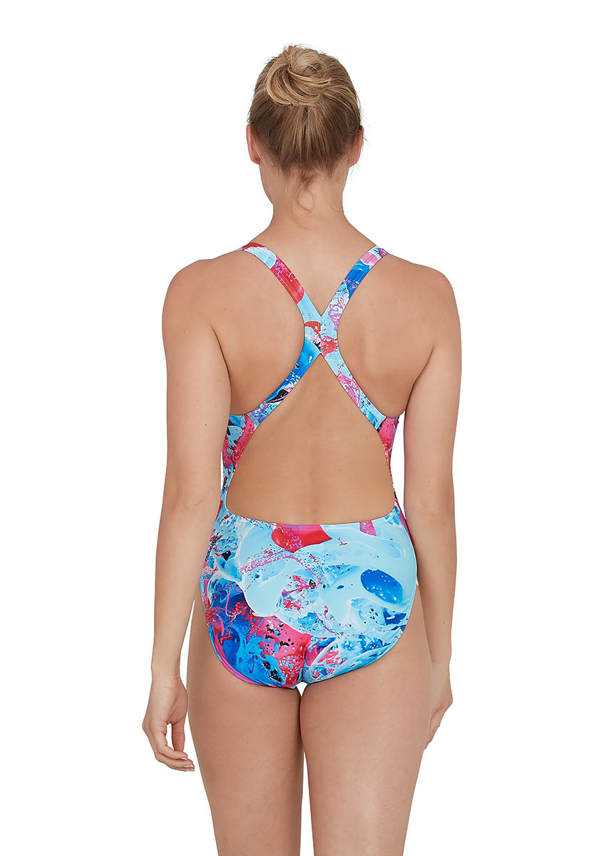 Speedo Women's ColourFlood Placement Digital Powerback Swimsuit-brand