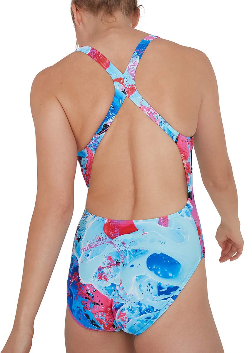 Speedo Women's ColourFlood Placement Digital Powerback Swimsuit-537209