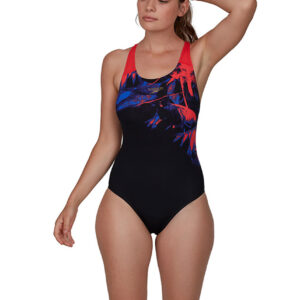Speedo Women's ColourRays Placement Powerback Swimsuit-0