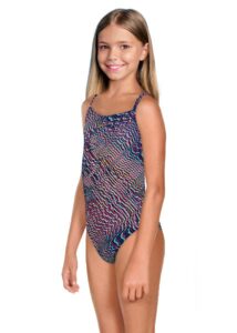 Speedo Girl's ColourRipple Allover Digital Rippleback Swimsuit