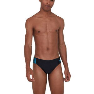 Speedo Men's Tech Panel 7cm Brief - Speedo Black / Nordic Teal-0
