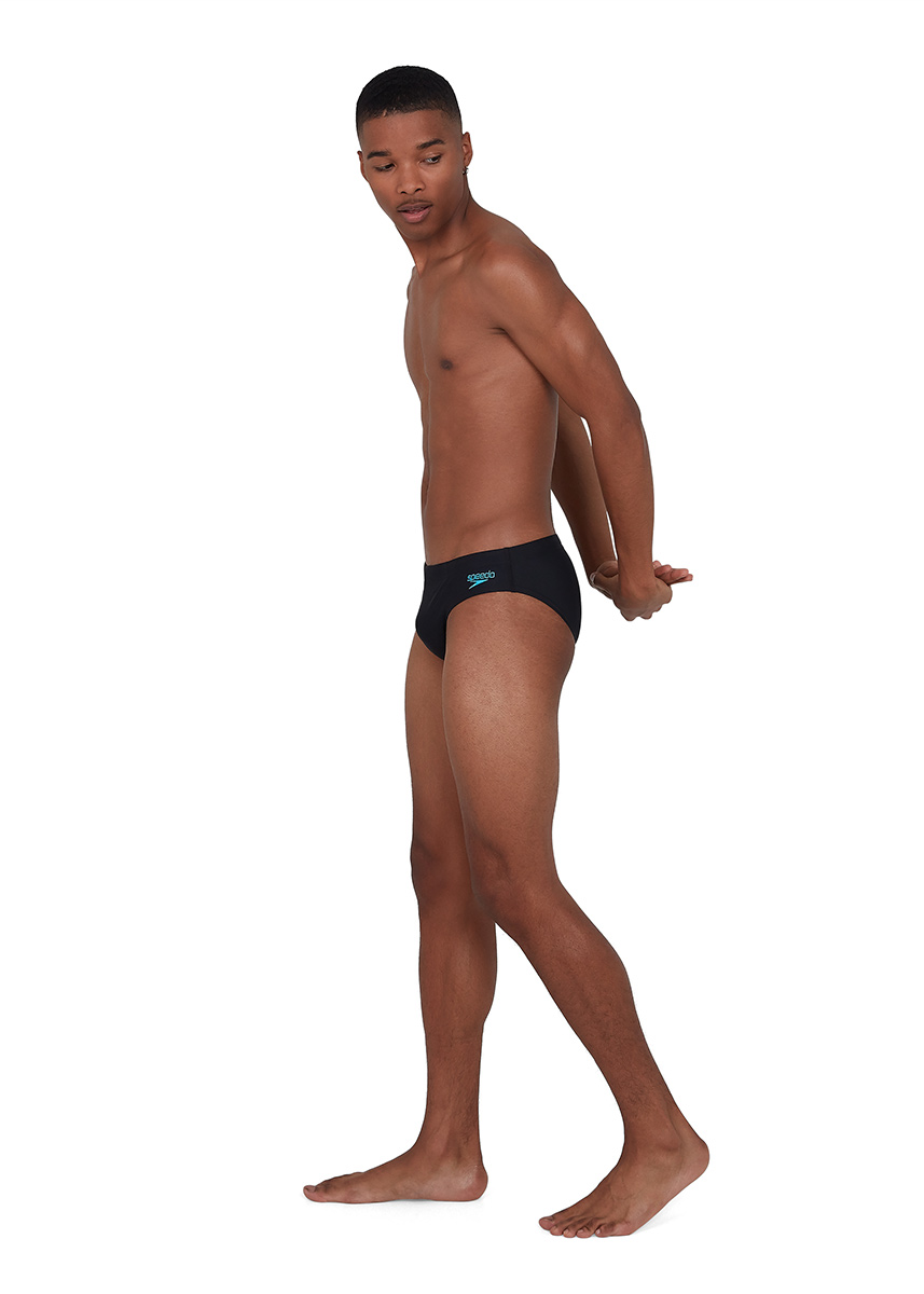 Speedo Men's Tech Panel 7cm Brief - Speedo Black / Nordic Teal-537281