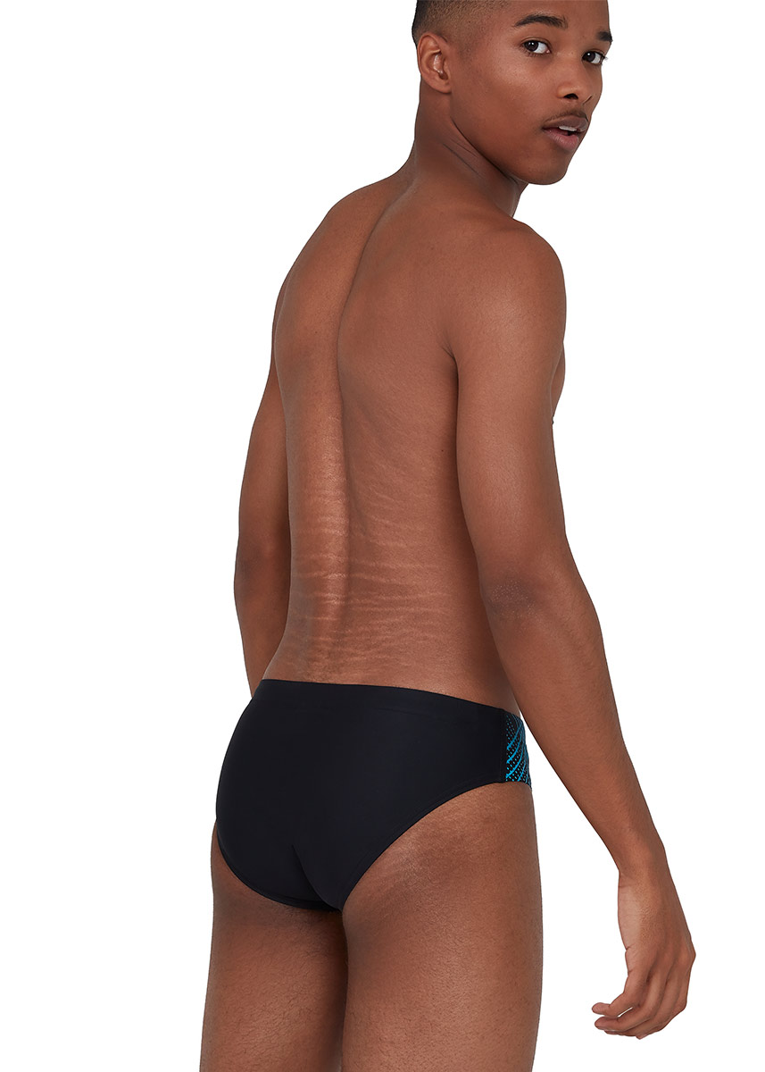 Speedo Men's Tech Panel 7cm Brief - Speedo Black / Nordic Teal-537282