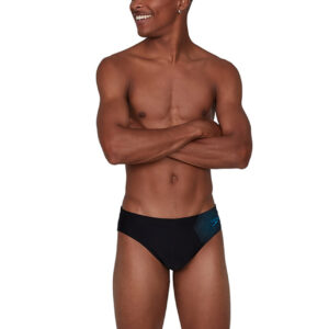 Speedo Men's Tech Placement 7cm Brief - Speedo Black / Pool-0