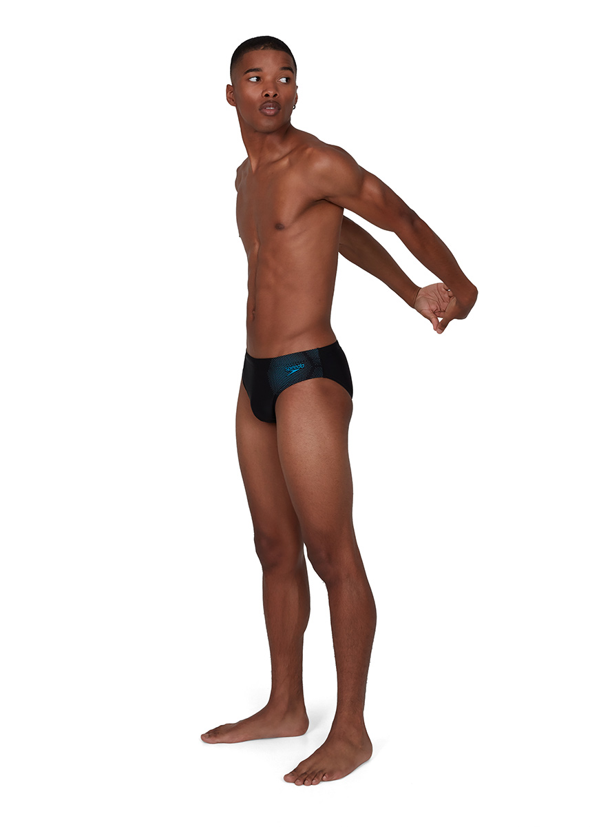 Speedo Men's Tech Placement 7cm Brief - Speedo Black / Pool-537286