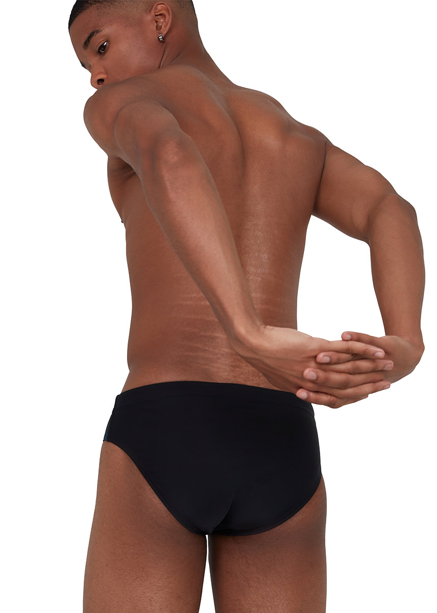 Speedo Men's Tech Placement 7cm Brief - Speedo Black / Pool-537288