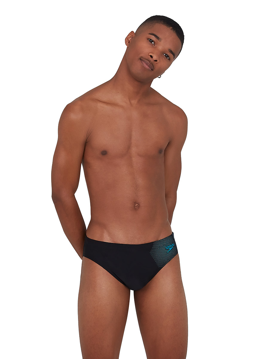 Speedo Men's Tech Placement 7cm Brief - Speedo Black / Pool-537289