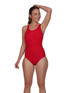 Speedo Women's Boomstar Allover Muscleback Swimsuit - Fed Red / Watermelon