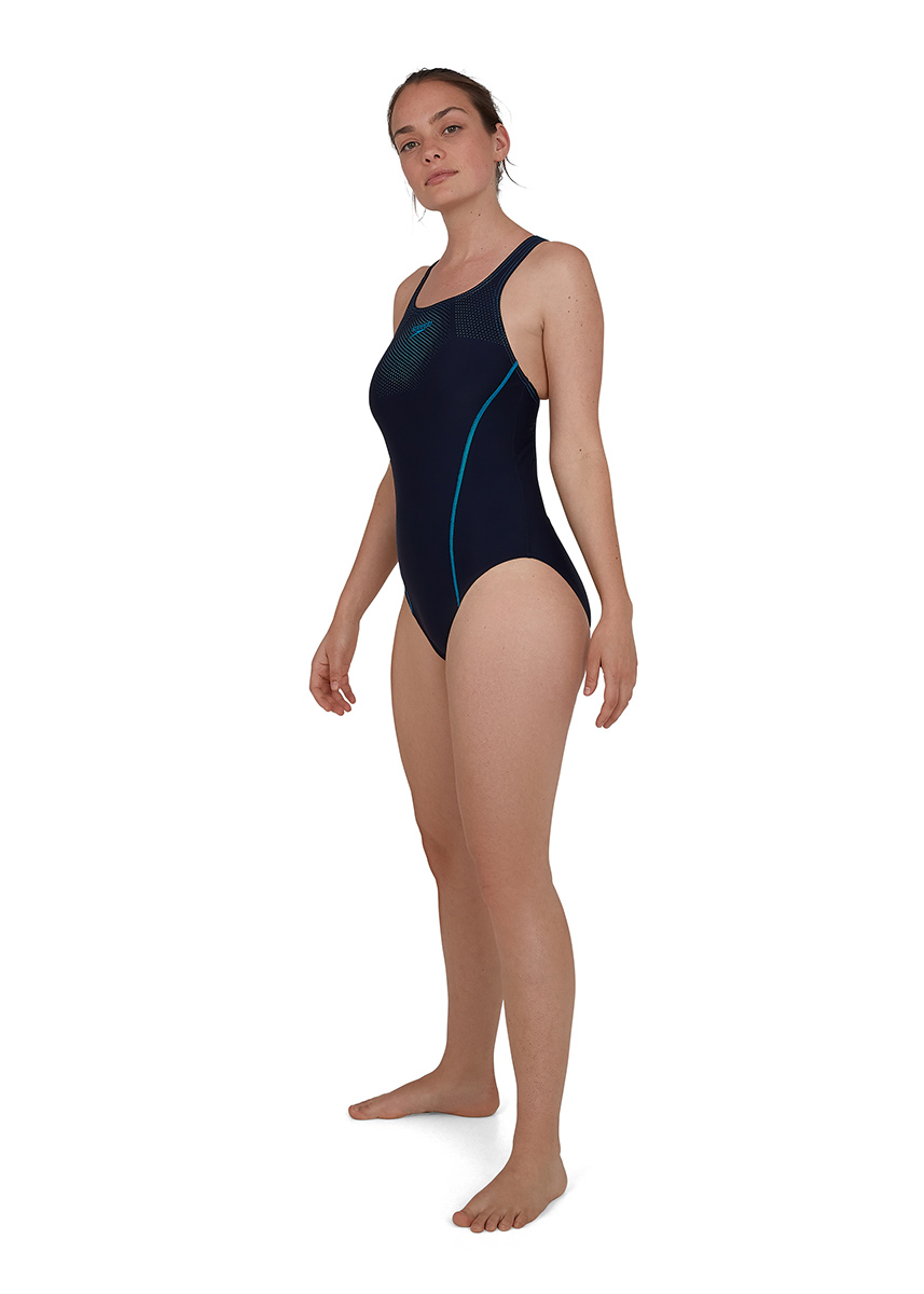 Speedo Women's Tech Placement Medalist Swimsuit - True Navy / Pool-537374