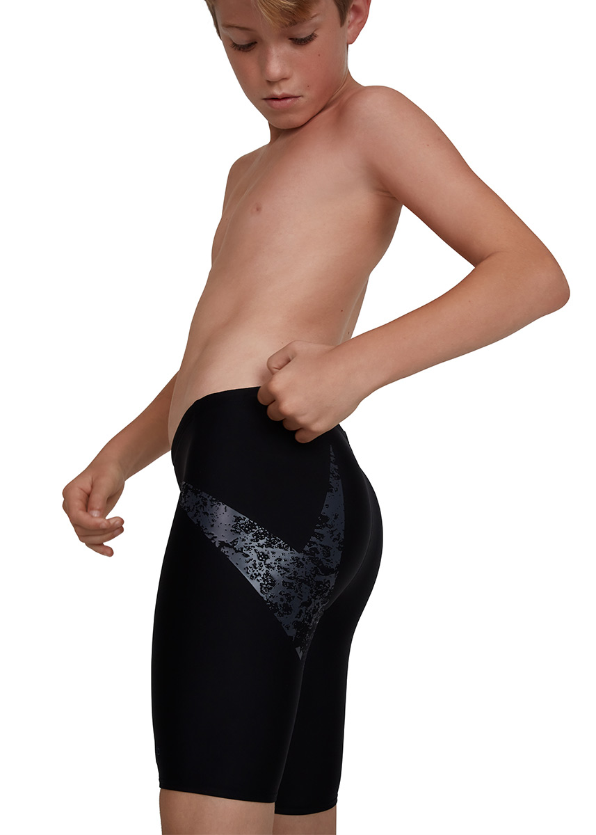 Speedo Boy's Boomstar Placement Jammer - Black / Oxid Grey-537502