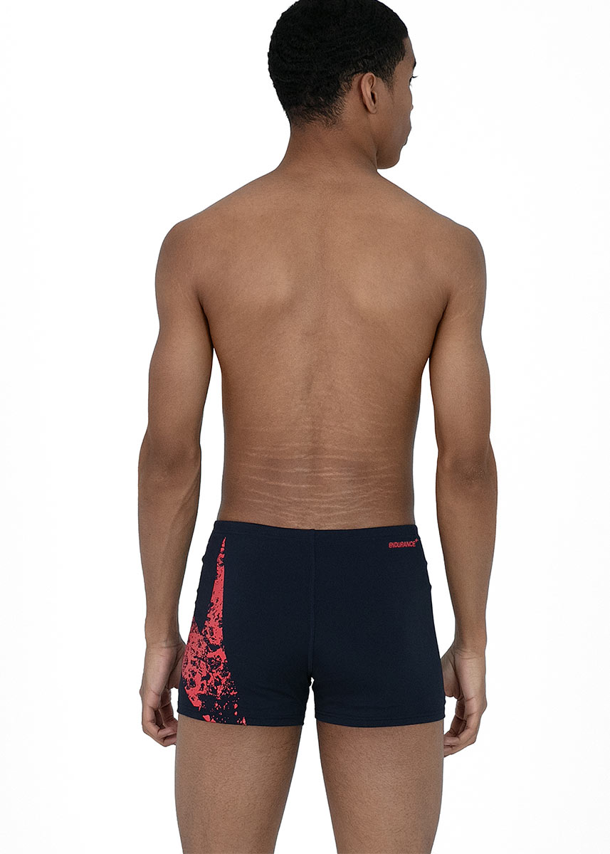 Speedo Men's BoomStar Placement Aquashort - True Navy / Fed Red-537413