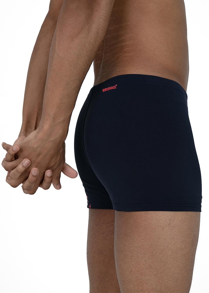 Speedo Men's BoomStar Placement Aquashort - True Navy / Fed Red-537415