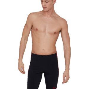 Speedo Men's BoomStar Splice Jammer - Speedo Black / Fed Red-0