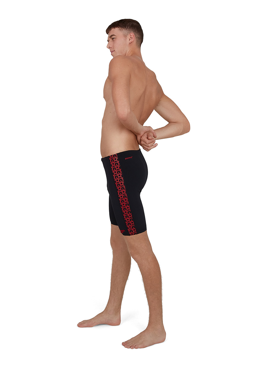 Speedo Men's BoomStar Splice Jammer - Speedo Black / Fed Red-537417