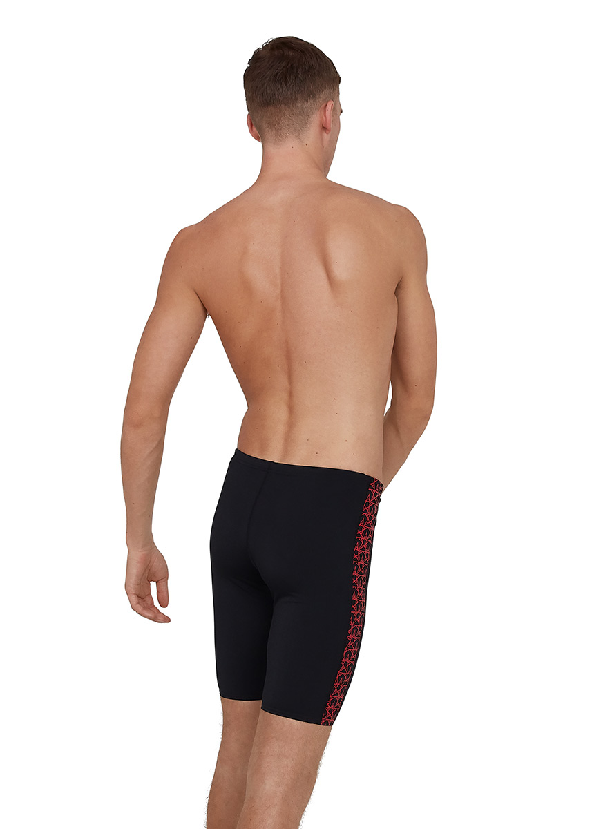 Speedo Men's BoomStar Splice Jammer - Speedo Black / Fed Red-brand