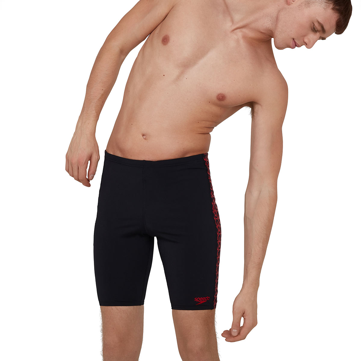Speedo Men's BoomStar Splice Jammer - Speedo Black / Fed Red-537418