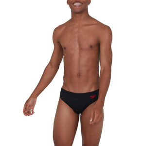 Speedo Men's BoomStar Splice 7cm Brief - Black / Fed Red-0