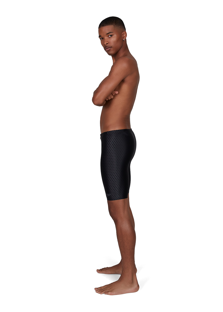 Speedo Men's Placement Jammer - Speedo Black / Oxid Grey-537527