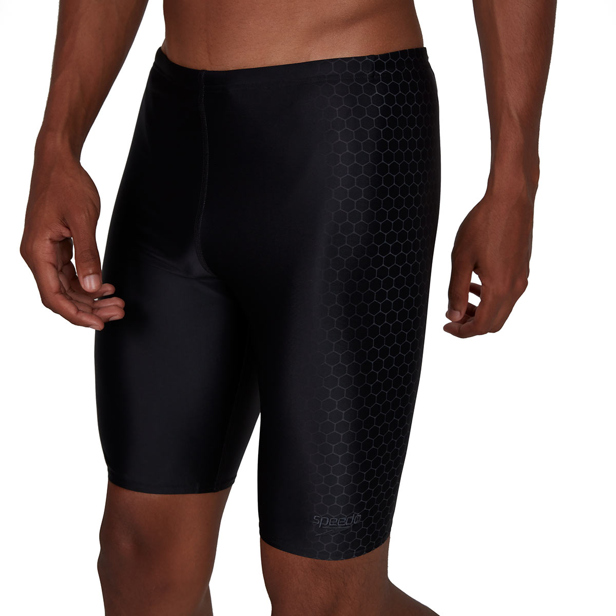 Speedo Men's Placement Jammer - Speedo Black / Oxid Grey-537530
