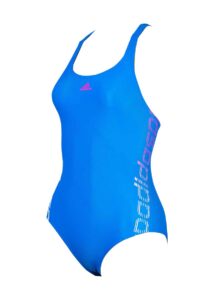 Adidas Girl's Linear Swimsuit - Blue