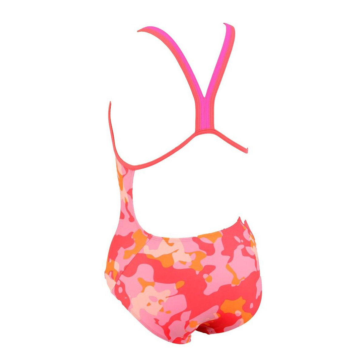 Adidas Girl's Allover Swimsuit Pink / Orange-brand