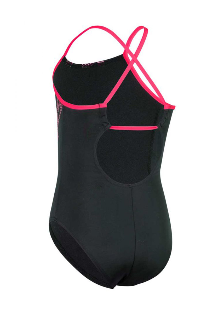 Phelps Girl's Zoe Training Swimsuit - Black/Pink-brand