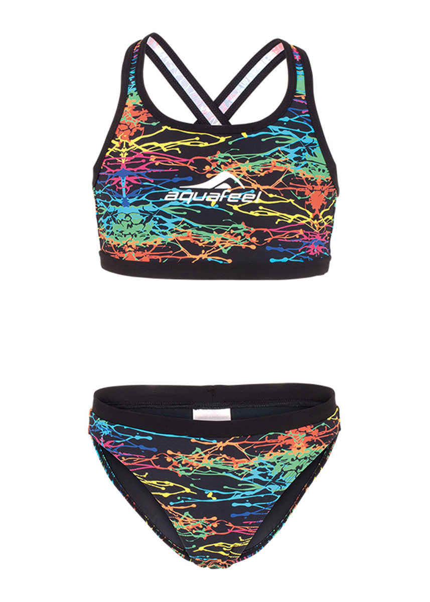 Aquafeel Girl's Watercolors Mini-Cross Back Swim Bikini-0