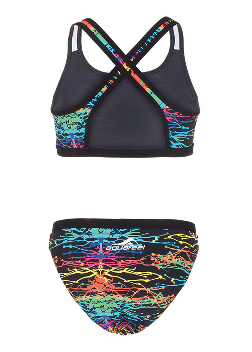Aquafeel Girl's Watercolors Mini-Cross Back Swim Bikini-brand