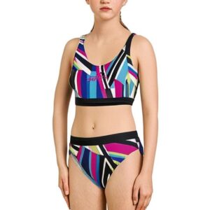 Aquafeel Girl's Stripe Confusion Racerback Bikini-0