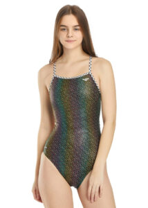 The Finals Girl's Glitz and Glam Foil Swimsuit - Multi