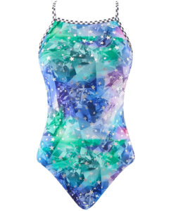 The Finals Girl's Shooting Star Foil Swimsuit - Silver