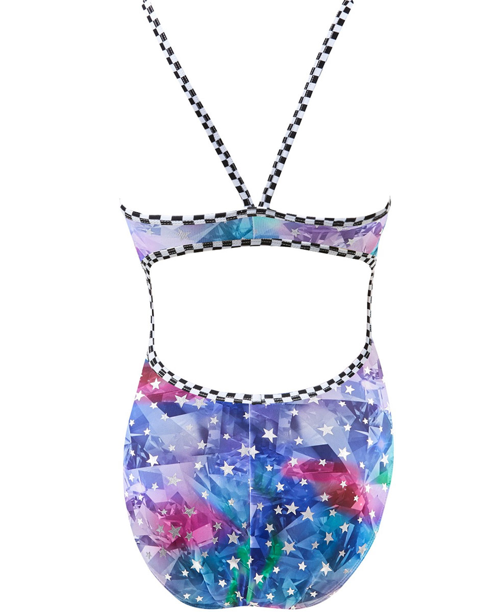 The Finals Girl's Shooting Star Foil Swimsuit - Silver-brand