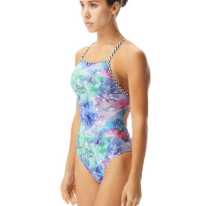 The Finals Women's Shooting Star Foil Swimsuit - Silver-0