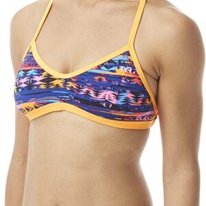 TYR Women's Kiowa Crosscut Tieback Top - Orange/Multi-0