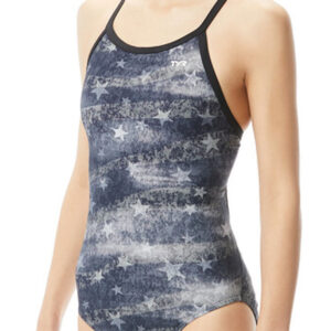 TYR American Dream Cutoutfit Swimsuit - Black/Grey