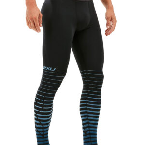 2XU Men's Power Recovery Compression Tights - Black/Denim-0