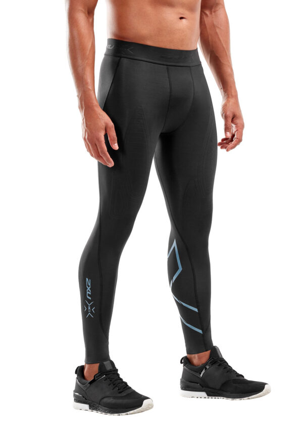 2XU Men's MCS X Training Competition Tights - Black/Denim-0