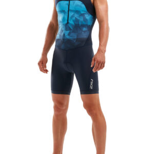 2XU Men's Active Trisuit - Midnight/Blue Terrain-0